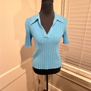 NWOT Truth by Republic Blue Knit Top